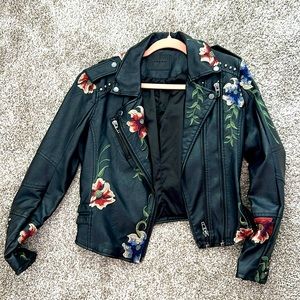 BLANK NYC EMBROIDERED MOTO JACKET